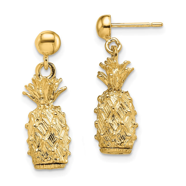 14k Yellow Gold Earrings Style TE713 - Classique Jewelry Inc.