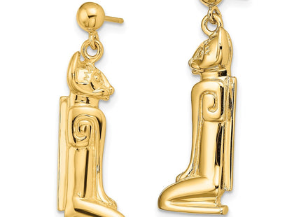14k Yellow Gold Earrings Style TE715 - Classique Jewelry Inc.