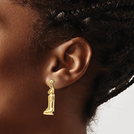 14k Yellow Gold Earrings Style TE715 - Classique Jewelry Inc.