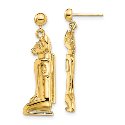 14k Yellow Gold Earrings Style TE715 - Classique Jewelry Inc.