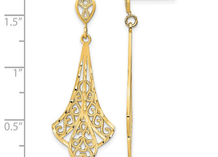 14k Yellow Gold Earrings Style TE717 - Classique Jewelry Inc.