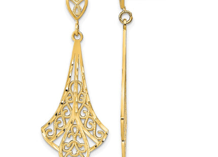 14k Yellow Gold Earrings Style TE717 - Classique Jewelry Inc.