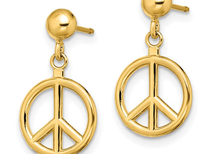 14k Yellow Gold Earrings Style TE718 - Classique Jewelry Inc.