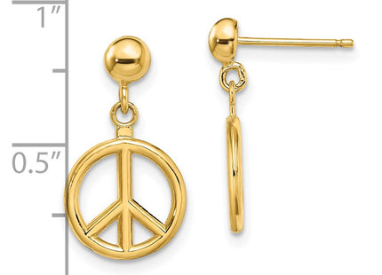 14k Yellow Gold Earrings Style TE718 - Classique Jewelry Inc.