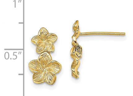 14k Yellow Gold Earrings Style TE722 - Classique Jewelry Inc.
