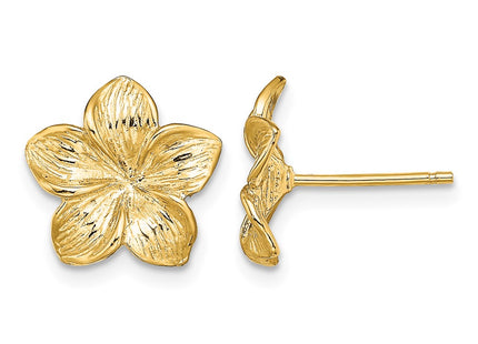 14K gold flower earrings