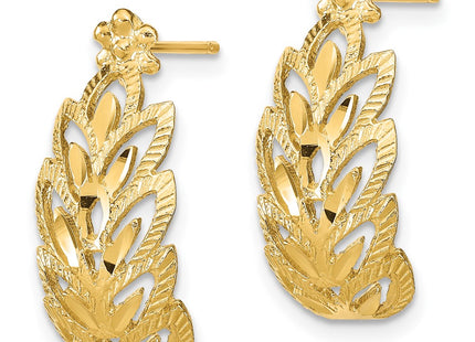 14k Yellow Gold Earrings Style TE729 - Classique Jewelry Inc.