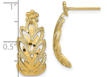 14k Yellow Gold Earrings Style TE729 - Classique Jewelry Inc.