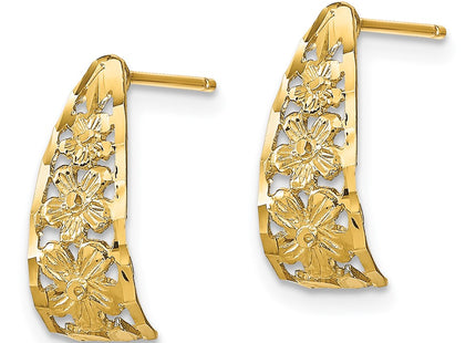 14k Yellow Gold Earrings Style TE733 - Classique Jewelry Inc.