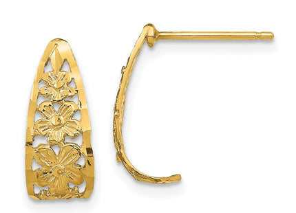 14k Yellow Gold Earrings Style TE733 - Classique Jewelry Inc.