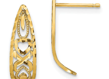 14k Yellow Gold Earrings Style TE734 - Classique Jewelry Inc.