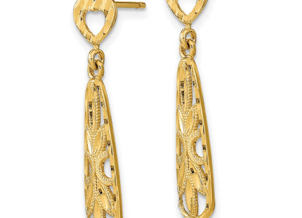 14k Yellow Gold Earrings Style TE735 - Classique Jewelry Inc.