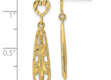 14k Yellow Gold Earrings Style TE735 - Classique Jewelry Inc.
