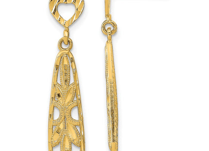 14k Yellow Gold Earrings Style TE735 - Classique Jewelry Inc.