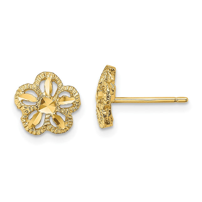 14k Yellow Gold Earrings Style TE736 - Classique Jewelry Inc.