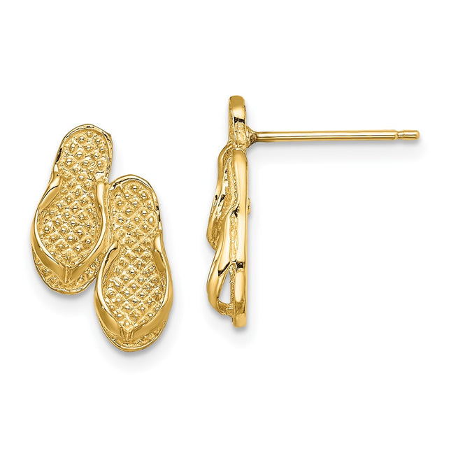 14k Yellow Gold Earrings Style TE738 - Classique Jewelry Inc.