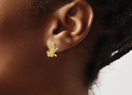 14k Yellow Gold Earrings Style TE739 - Classique Jewelry Inc.