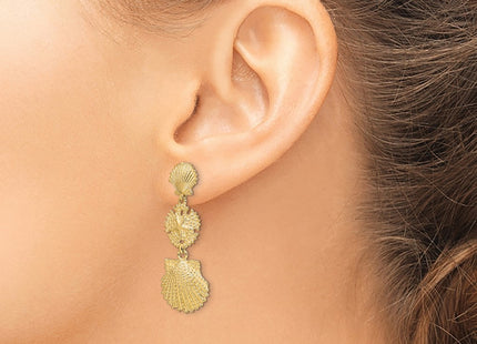 14k Yellow Gold Earrings Style TE742 - Classique Jewelry Inc.