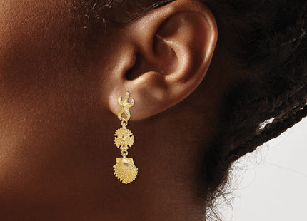 14k Yellow Gold Earrings Style TE744 - Classique Jewelry Inc.