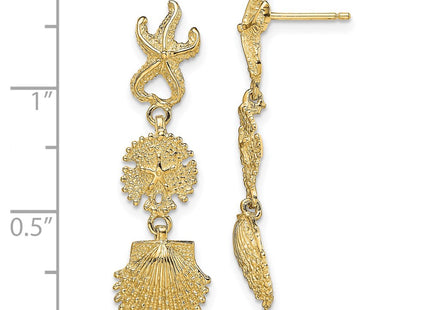 14k Yellow Gold Earrings Style TE744 - Classique Jewelry Inc.
