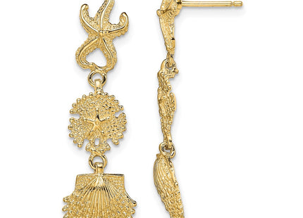 14k Yellow Gold Earrings Style TE744 - Classique Jewelry Inc.