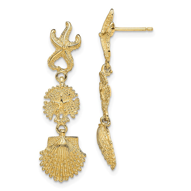 14k Yellow Gold Earrings Style TE744 - Classique Jewelry Inc.