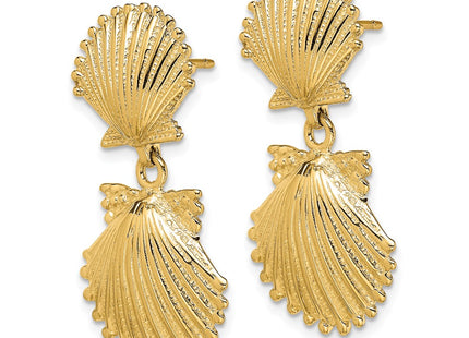 14k Yellow Gold Earrings Style TE746 - Classique Jewelry Inc.