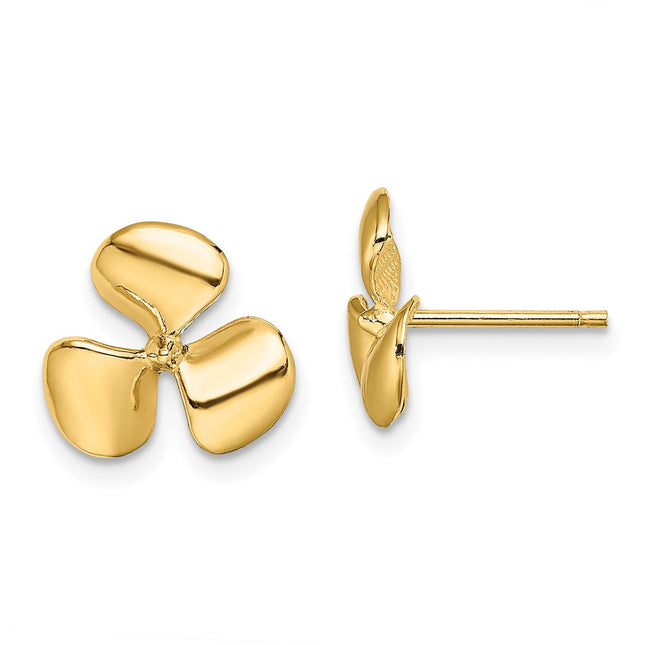 14k Yellow Gold Earrings Style TE747 - Classique Jewelry Inc.