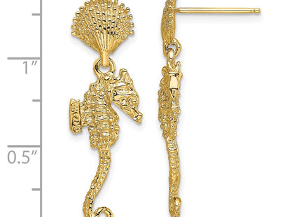 14k Yellow Gold Earrings Style TE751 - Classique Jewelry Inc.