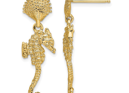 14k Yellow Gold Earrings Style TE751 - Classique Jewelry Inc.