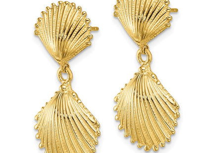 14K gold drop earrings, alternate view