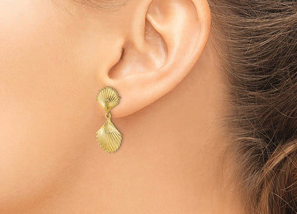 14K gold drop earrings, another view