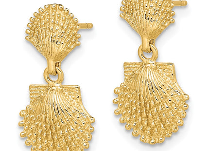14k Yellow Gold Earrings Style TE755 - Classique Jewelry Inc.