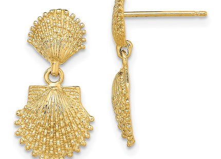 14k Yellow Gold Earrings Style TE755 - Classique Jewelry Inc.