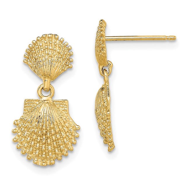 14k Yellow Gold Earrings Style TE755 - Classique Jewelry Inc.