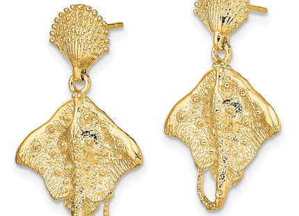 14k Yellow Gold Earrings Style TE759 - Classique Jewelry Inc.