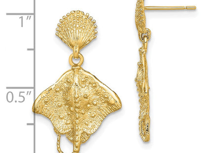 14k Yellow Gold Earrings Style TE759 - Classique Jewelry Inc.