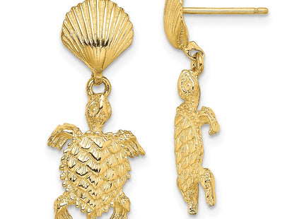 14k Yellow Gold Earrings Style TE761 - Classique Jewelry Inc.