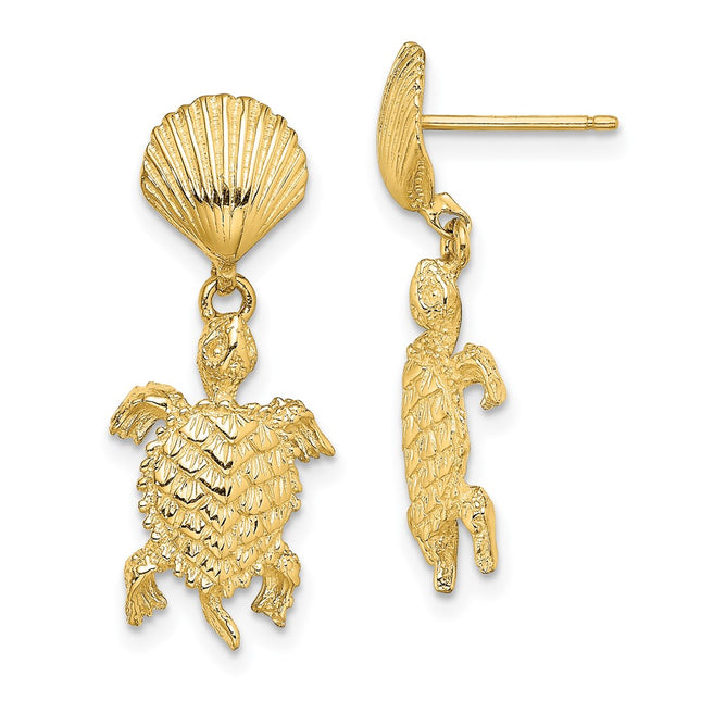 14k Yellow Gold Earrings Style TE761 - Classique Jewelry Inc.