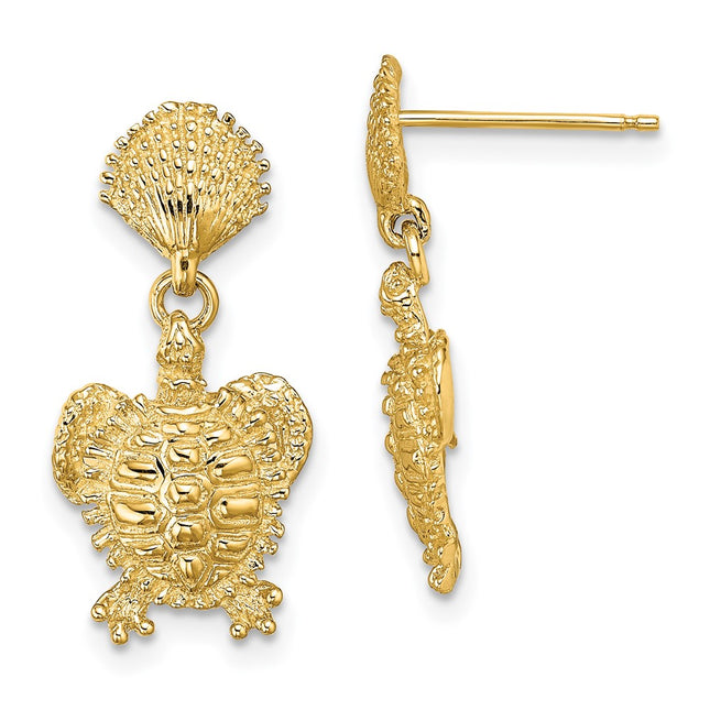 14k Yellow Gold Earrings Style TE762 - Classique Jewelry Inc.