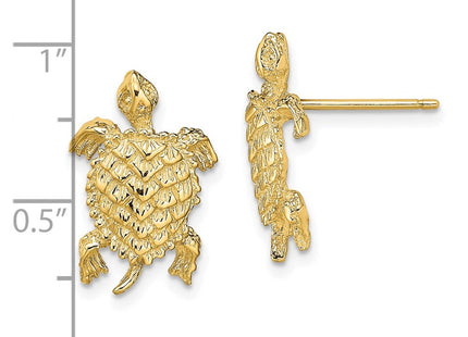 14k Yellow Gold Earrings Style TE763 - Classique Jewelry Inc.