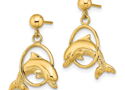 14k Yellow Gold Earrings Style TE764 - Classique Jewelry Inc.