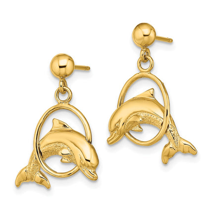 14k Yellow Gold Earrings Style TE764 - Classique Jewelry Inc.
