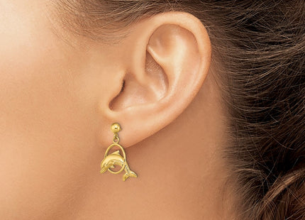 14k Yellow Gold Earrings Style TE764 - Classique Jewelry Inc.