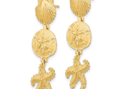 14k Yellow Gold Earrings Style TE768 - Classique Jewelry Inc.