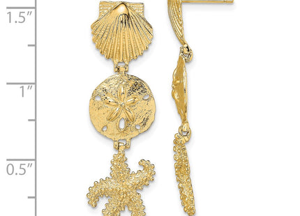 14k Yellow Gold Earrings Style TE768 - Classique Jewelry Inc.