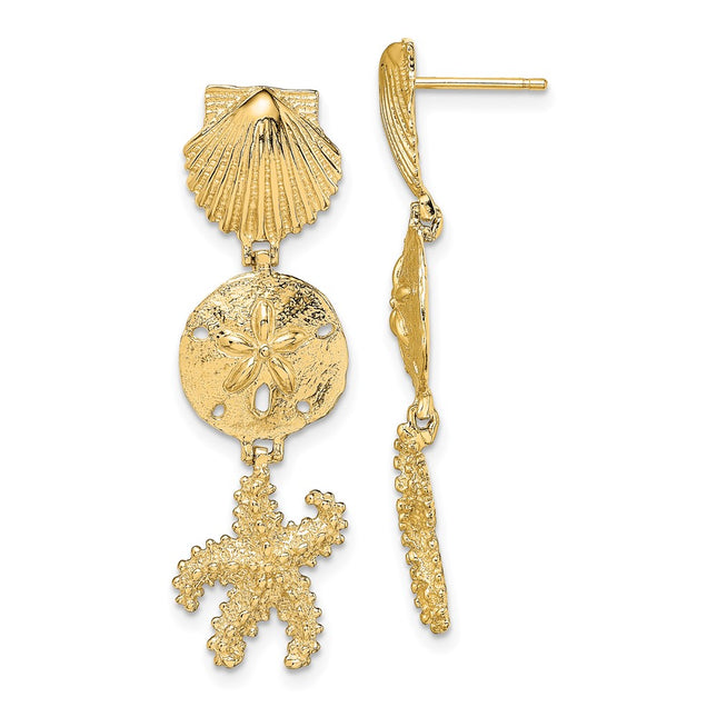 14k Yellow Gold Earrings Style TE768 - Classique Jewelry Inc.