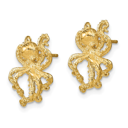 14k Yellow Gold Earrings Style TE769 - Classique Jewelry Inc.