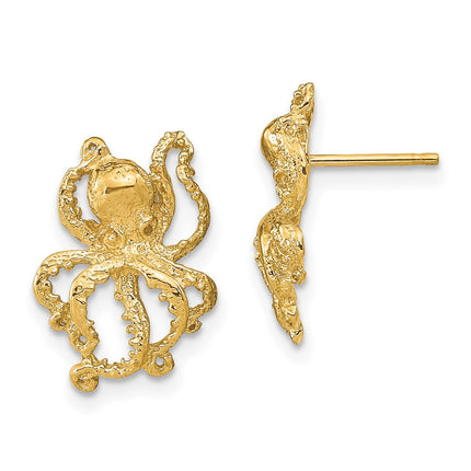 14k Yellow Gold Earrings Style TE769 - Classique Jewelry Inc.