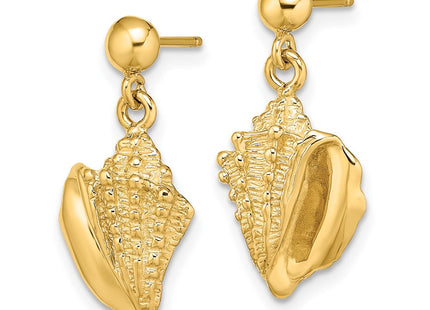 14K gold drop earrings, alternate view